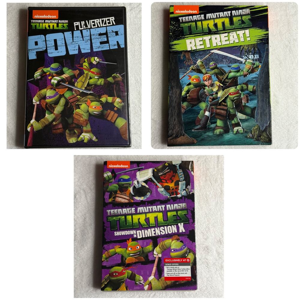 New Teenage Mutant Ninja Turtles DVD Lot (3-Disc Bundle) – Nickelodeon‎ TMNT